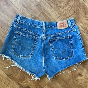 Levi’s high waisted jean shorts